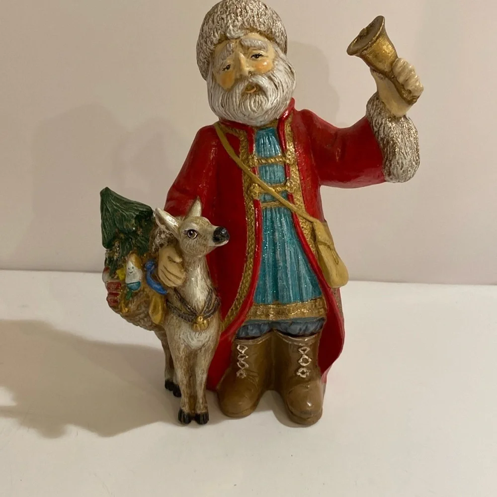 Ceramic Santa with Deer (IM)